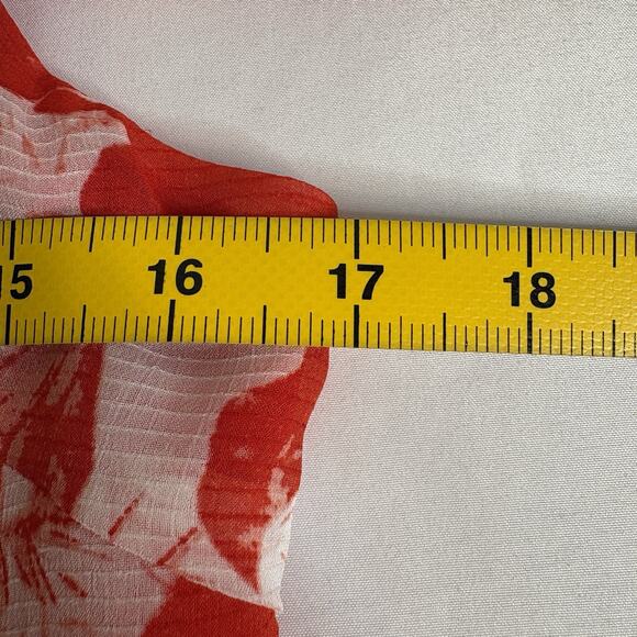 Chelsea28 Womens Red Floral Halter Ruffle Midi Dress Size M Boho Fairy Statement - Picture 13 of 16